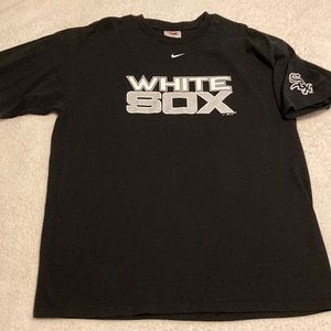 Nike Team MLB Chicago White Sox Baseball black cotton short sleeve shirt Size XL